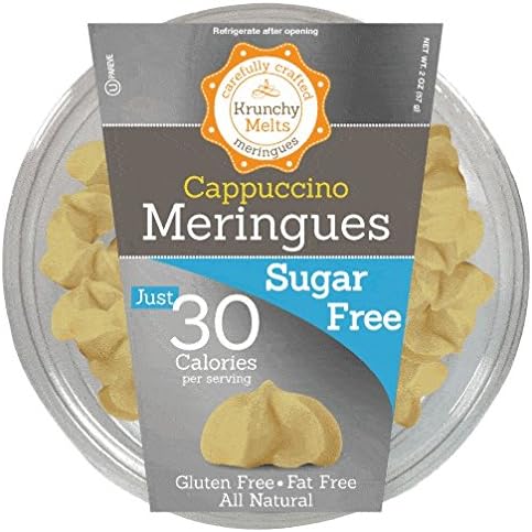 Krunchy Melts Sugar Free Meringues - Cappuccino 57 g, Low Carb, Fat Free, Stevia