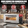 CROSSON Forno Elettrico per Pizza 50 * 50CM,Forno Pizza Elettrico Professionale in Acciaio Inox Temperatura fino a 350℃ con Pietra,Timer 30 min per Hotel,Ristoranti,3000W