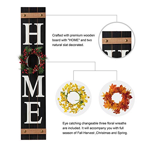 Glitzhomewoodenwelcomehomeporchsignwithinterchangeablewreathsforfrontdoorverticalfarmhousestandinghomesignhangingwallsignforyearspringfallthanksgivingchristmas42hblack Urban Country Home Decor Glitzhome wooden welcome home porch sign with interchangeable wreaths for front door vertical farmhouse standing home sign hanging wall sign for year spring fall thanksgiving christmas 42h black urban country home decor