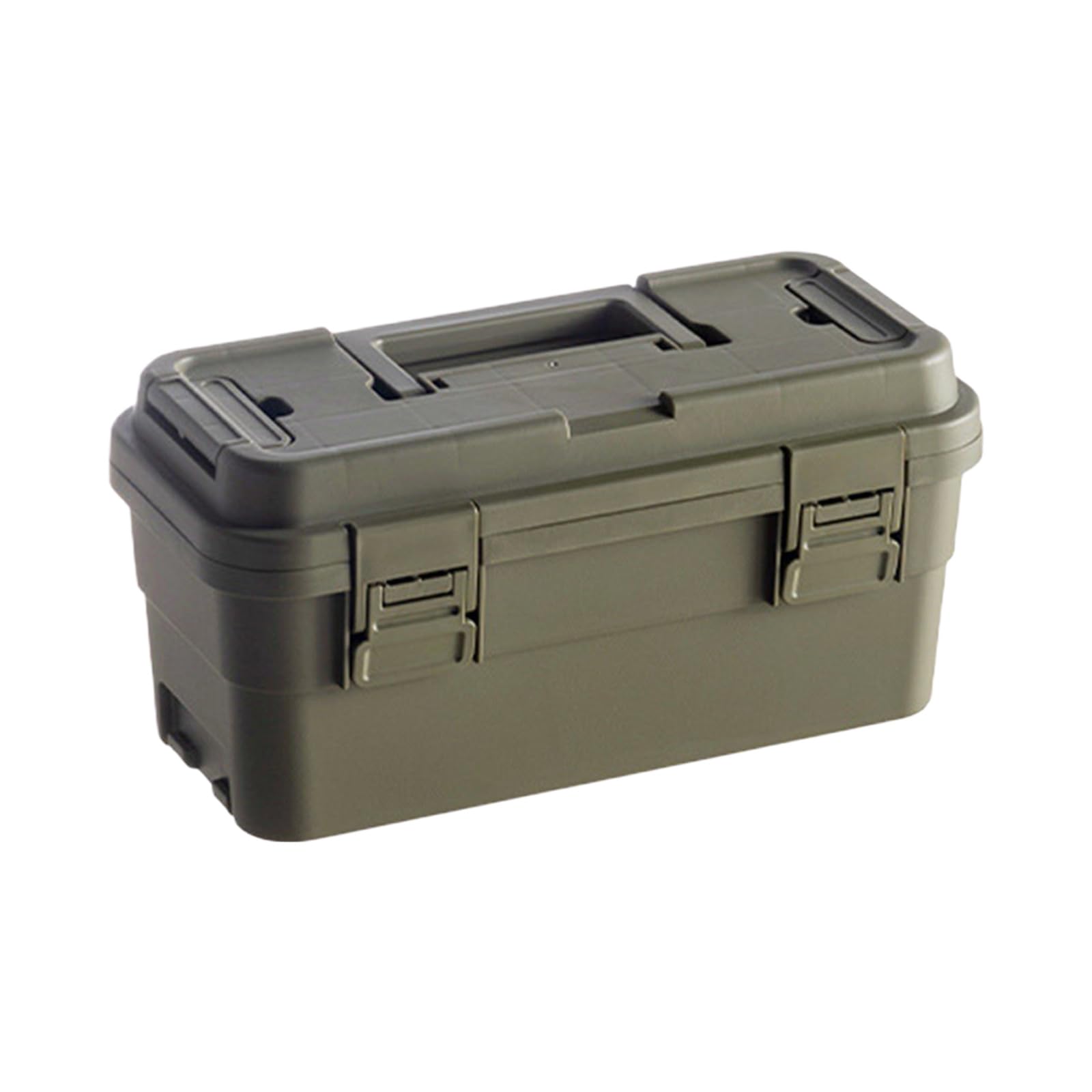 Msioytog M Armygreen Tool Organizers Storage Box For Home And Camping Secure Closure Layered Compartments 6.5L And 4L Sizes Tool Storage Box