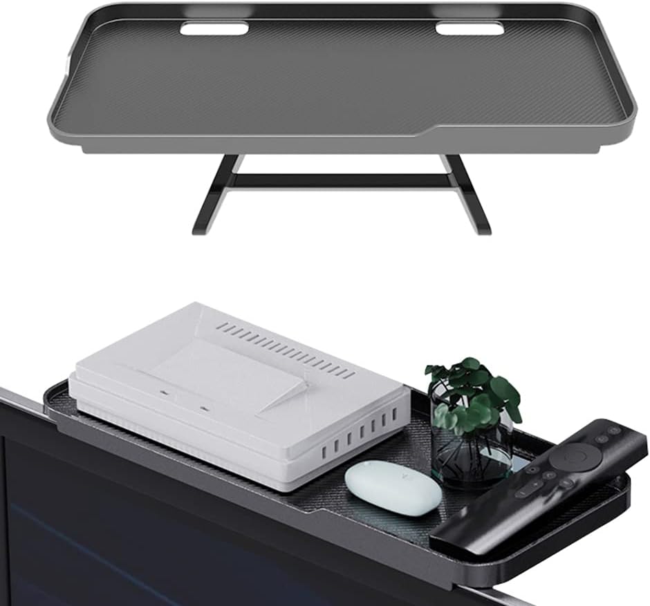 Newest Adjustable Screen Top Shelf TV Organizer Computer Monitor Desktop Screen Top Shelf Holder Home Office Storage Rack Shelf