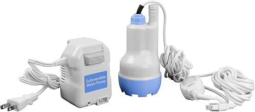 Miniatura 1 de TERA PUMP Bomba de agua sumergible de 110 V con boquilla de control de flujo manguera de 30 pies 21 galones por minuto tanques de drenaje rápido