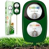 Aenncci Soil Test Kit, 2-in-1 Soil Moisture Meter, Soil pH Tester, Large Dual Dial Soil Meter for Plants, Garden Soil, Lawn, Farm, Outdoor & Indoor Use-Green