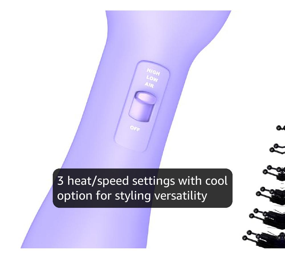 LANDOT 4-in-1 Blow Dryer Brush for Thick & Coarse Hair, Powerful Blowout Brush Styler with 60mm Oval Barrel,Fast Hair Drying & Frizz Control for Salon-Smooth and Manageable Hair at Home