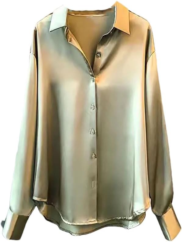 Office Lady Shirts and Blouses Woman Top Long Sleeve Button Sweet Casual Versatile Women's Tops
