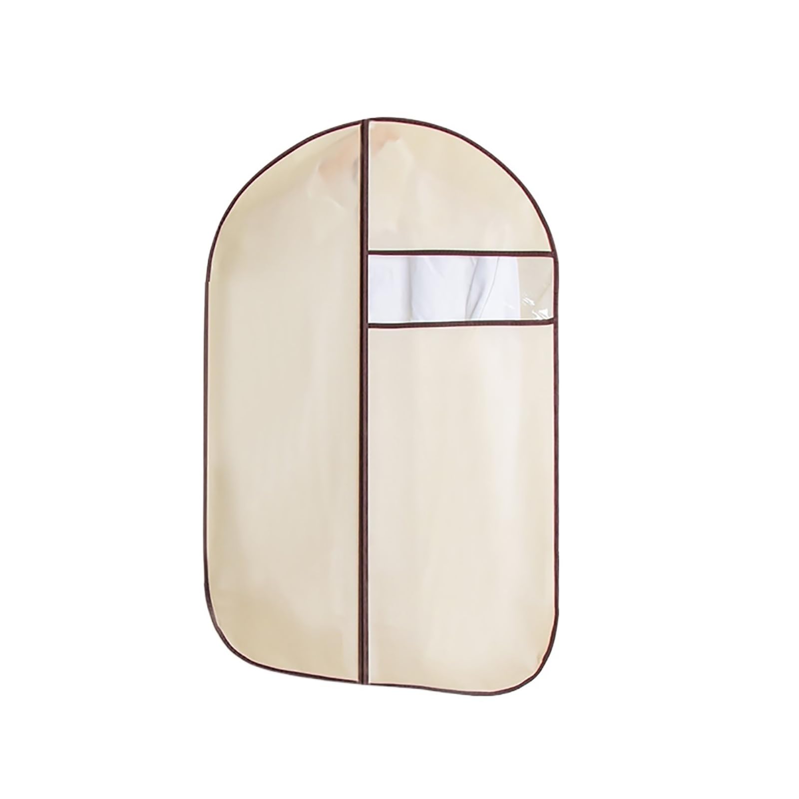 vfdaSWQQ Coat hanger cover, Garment Bags for Storage, Suit with Zippers, Clothess for Coats, Jackets, Shirts(Beige,Small)