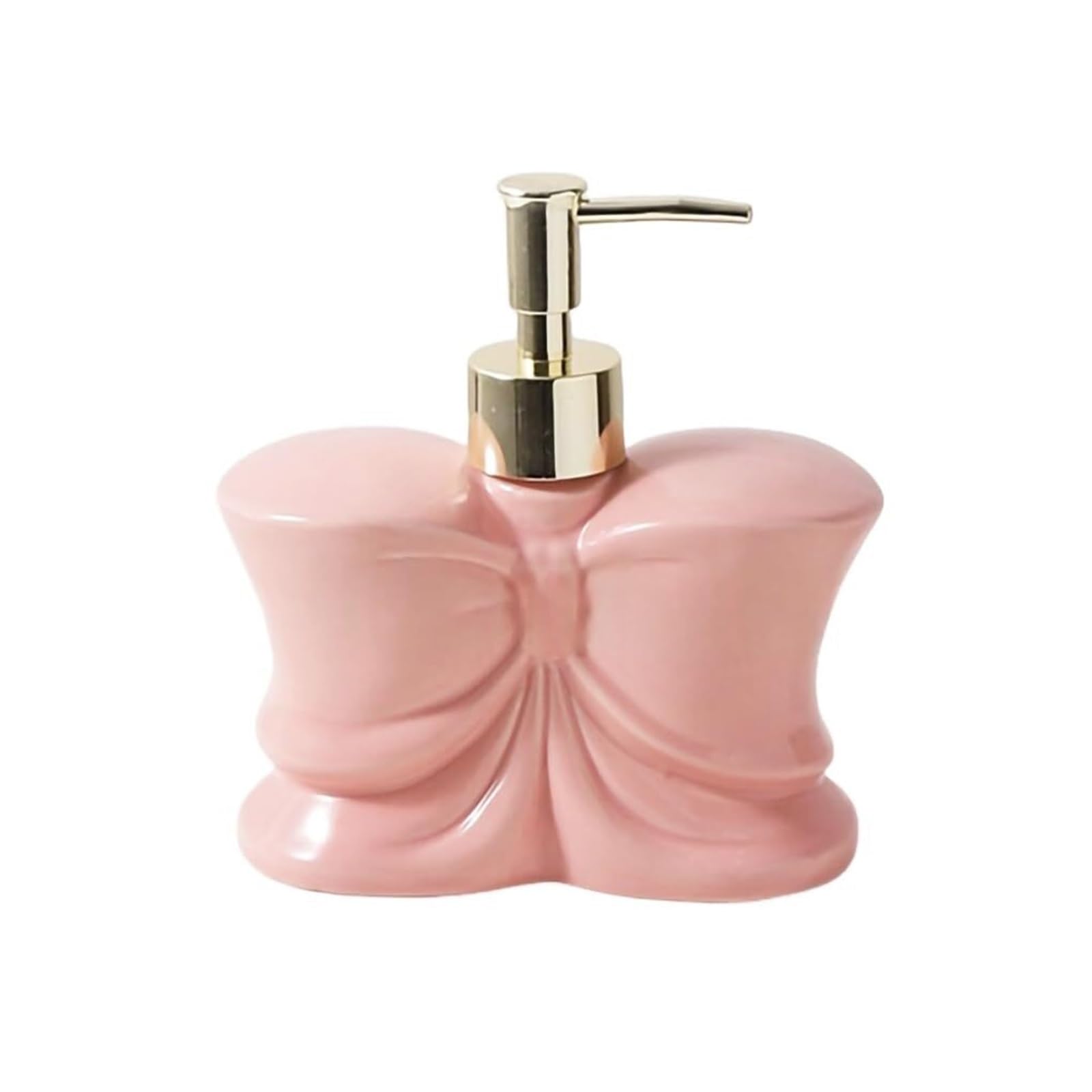 Soap Dispensing Ceramic Bow Knot Soap Dispenser with Plastic Pump Decoracion Para Cocina