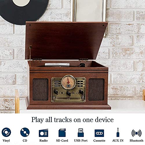 ZEDARO Tourne-Disque, Tourne-Disque, Centre de Musique rétro en Bois Hi-FI avec télécommande, Tourne-Disque, Lecteur CD… - Les Beatles, Paul McCartney, John Lennon, RIngo Starr, George Harrison ZEDARO Tourne-Disque, Tourne-Disque, Centre de Musique rétro en Bois Hi-FI avec télécommande, Tourne-Disque, Lecteur CD… – Image 3