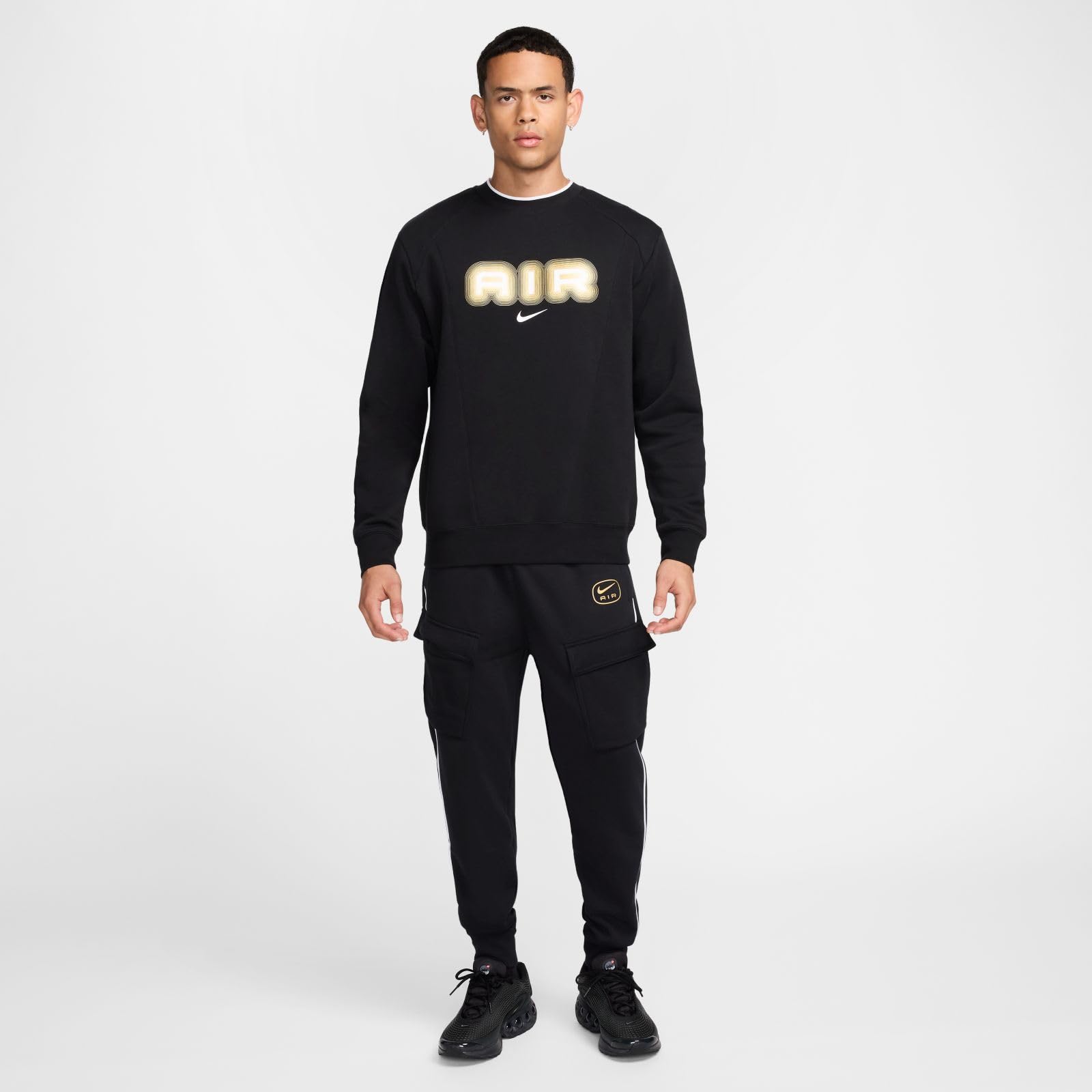 NIKE Bluza sportowa Mężczyźni Nike Air Fleece-sweatshirt mit Rundhalsausschnitt für Herren