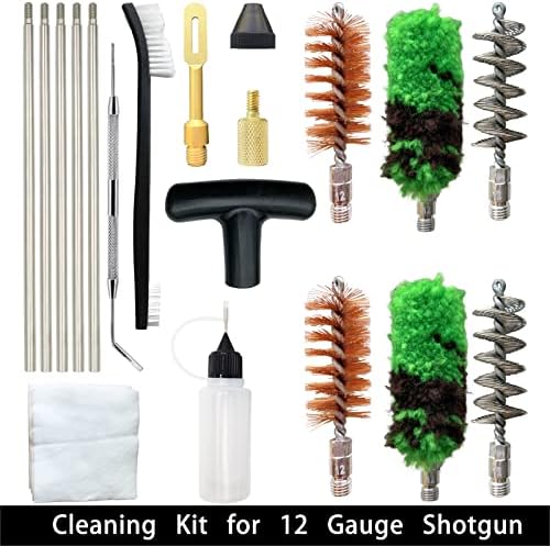 Shotgun Cleaning Kit 12 Gauge, Provided Double The Consumables, 30 Inch Stainless Steel Cleaning Rod (8-32 Thread) with Adaptor. Alternate view