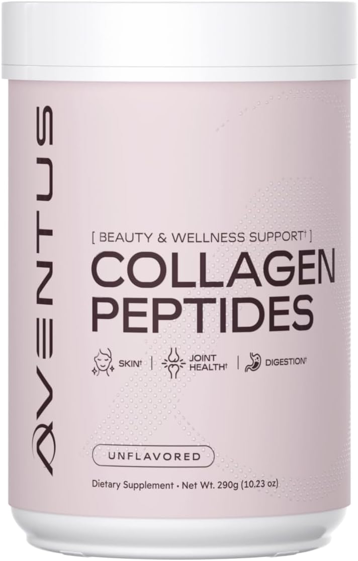 Aventus Collagen Peptides Beauty and Wellness Support for Skin, Hair, Nails, Joint Health and Digestion – Unflavored Powder 10g per Serving 29 Servings