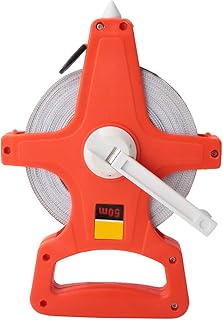 Gfnxk Ruban à Mesurer, 50 M, Bobine Ouverte en Acier Inoxydable, Main épaissie, Outil de Règle de Mesure