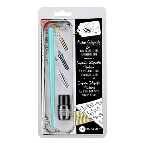 Set de calligraphie moderne Manuscript avec stylos et encres colorées