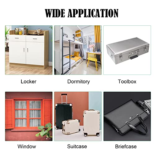 Mromax 10-Digit Combination Padlock, Push Button Lock Red, Zinc Alloy Luggage Padlock For School Locker, Gym, Case, Fence Gate, Drawer And Toolbox 1Pcs #TOP5