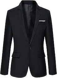 Jaquetas De Terno Masculino Slim Fit Blazer Blazer Business Casual One Button Blazers De Manga