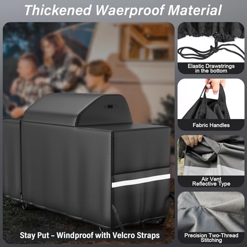 Image of Utheer 600D Waterproof Grill Cover for Traeger Woodridge Pro /Elite BAC776