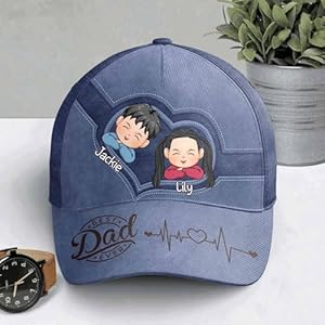 Macorner Personalized Classic Dad Cap Best Dad Gifts from Daughter Son Dad Birthday Gift