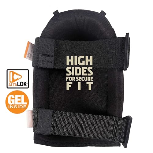 Image of ALTA 56213.50 AltaGUARD Gel Insert Knee Protector Pad,Gray /Orange Cordura Nylon Fabric, AltaLOK Fastening, Capless | Durable Cordura Nylon Cover, Dual strapping system or Neoprene single strap fastener, AltaLok Fastening