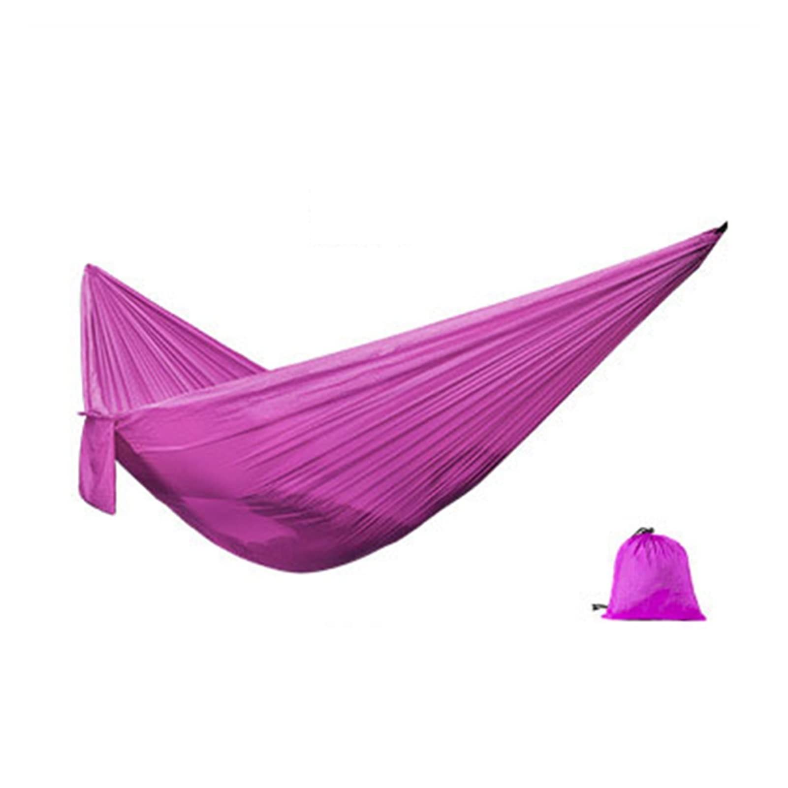 Schaukel Nylon Hängematte mit reißfest, tragbarer einzelner Hängematte, langlebig, atmungsaktiv, lang anhaltend, for draußen Klettergeräte & Schaukeln (Color : Pink)