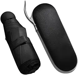 Guarda Chuva Sombrinha de Bolso Portátil com Estojo Cápsula – Mini Guarda-chuva Dobrável Ultra Leve, Impermeável Proteção Solar UV FPS 50+ – Resistente à Chuva e Sol – Ideal para Viagem, Trabalho e Dia a Dia