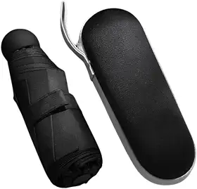 Guarda Chuva Sombrinha de Bolso Portátil com Estojo Cápsula – Mini Guarda-chuva Dobrável Ultra Leve, Impermeável Proteção Solar UV FPS 50+ – Resistente à Chuva e Sol – Ideal para Viagem, Trabalho e Dia a Dia