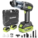 Dwarfuarm Akku Handstaubsauger, 30000Pa Stark Auto Staubsauger mit 2 Herausnehmbare 3Ah Akkus, Super Sauger, Car Vacuumcleaner mit Aufbewahrungsbox für Auto, Tierhaarreinigung, Büro und Haus Black