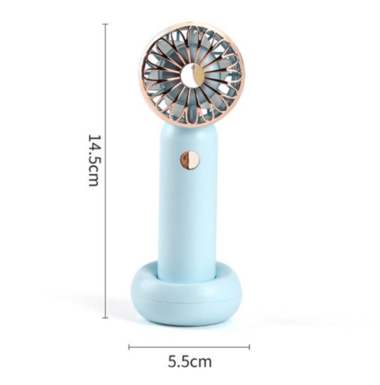 Ventilatore per Esterni Interni Ufficio Ventilatore Portatile Ventola di Raffreddamento 3 velocità del Vento USB Ricaricabile per Casa da Viaggio All'aperto(Yellow)