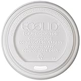 Eco-Products Renewable & Compostable Hot Cup Lids, Fits 10 to 20oz Hot Cups, Case of 800 |EP-ECOLID-W|Made from Renewable Resources & Plant Based | BPI & ASTM Compostable |A Green Alternative