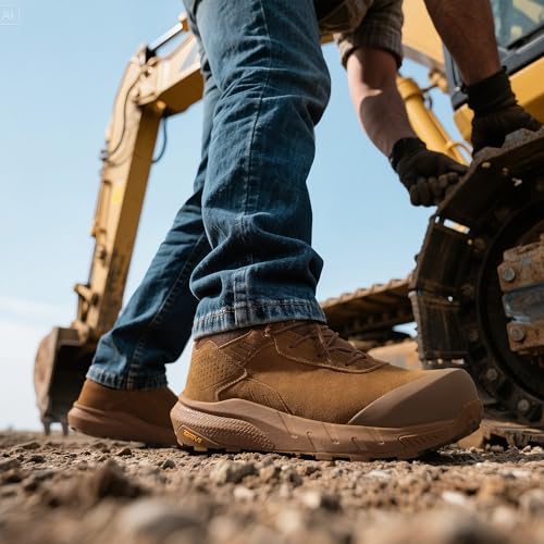Image of NORTIV 8 Composite Toe Boots for Men - Waterproof Lightweight Non-Slip ASTM F2412-24 & ASTM F2913-24 Safety Work Boots for Warehouse & Construction, VaporGuard-Nano