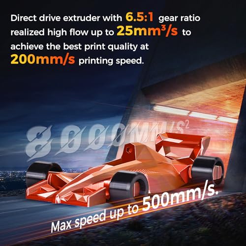 Image of Sovol T500 3D Printer Max Speed up to 500mm /s, Upgraded with 7'' Klipper Touch Screen 300℃ High Temp Hotend 95% Pre-Assembly 49-Point Auto Leveling 19.68 * 19.68 * 19.68in