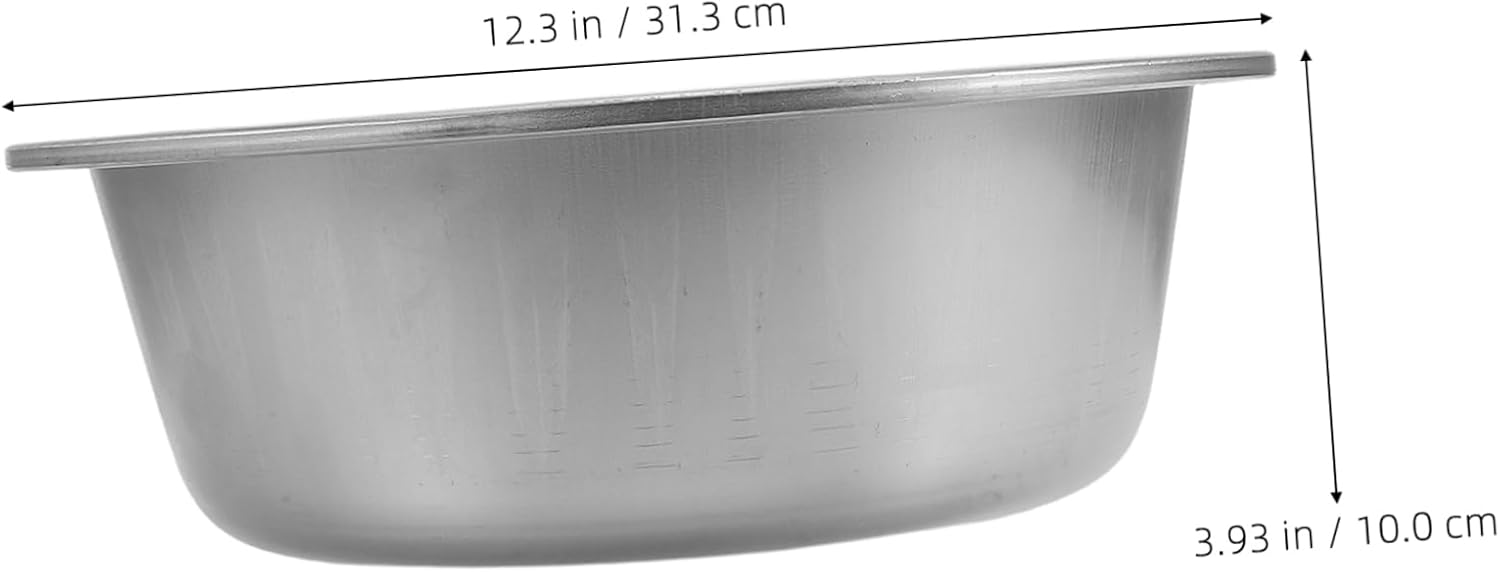 Aluminum Mixing Bowl for Food Preparation and Vegetable Washing Thickened Metal Kitchen Basin Large Basin for Laundry and Face Washing Aluminum