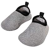 Hudson Baby Unisex Water Shoes for Sports, Yoga, Beach and Outdoors, Baby and Toddler Heather Gray, 16-17 Infant