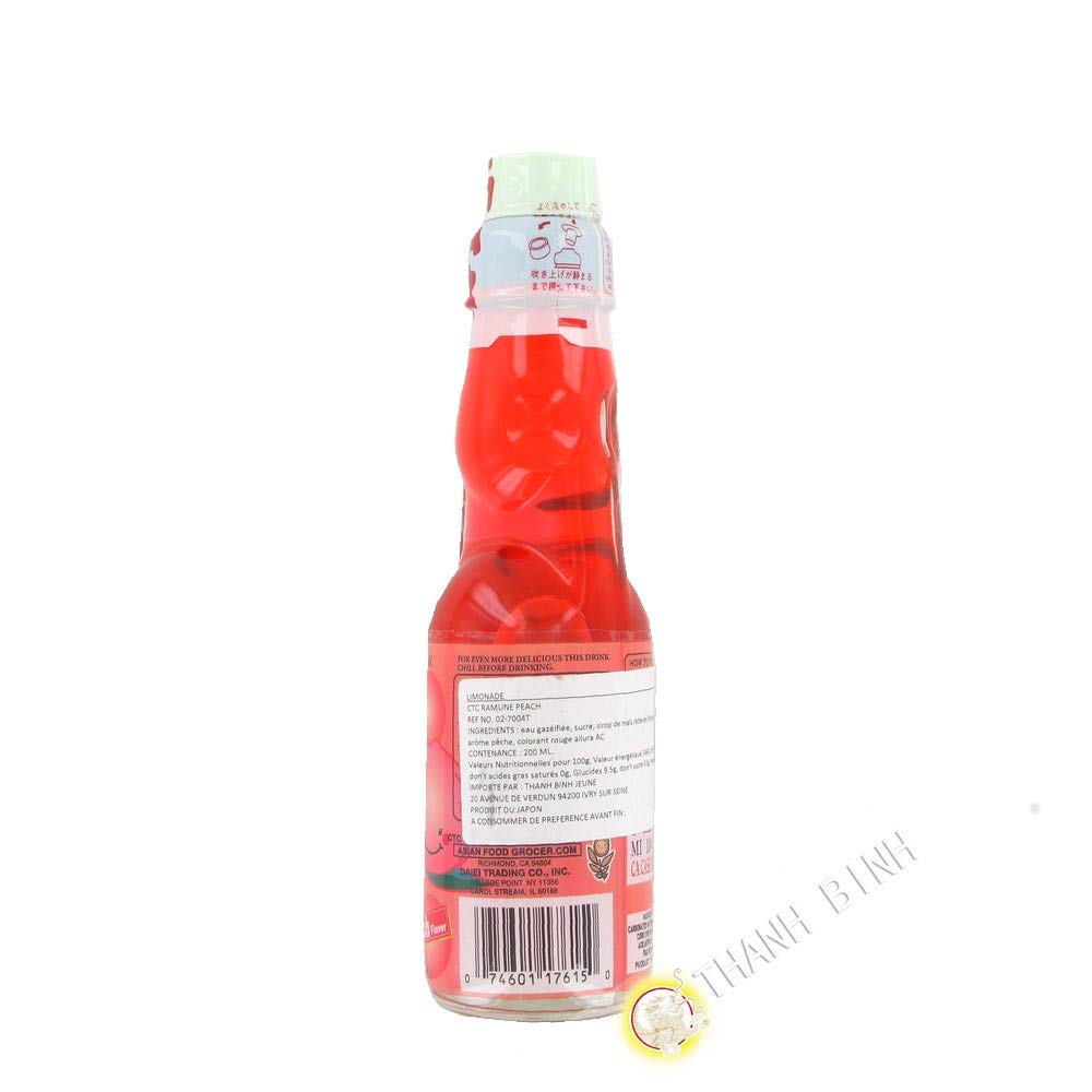 AUTRES MARQUES - Limonade ramune goût pêche CTC 200ml Japon - LX302003