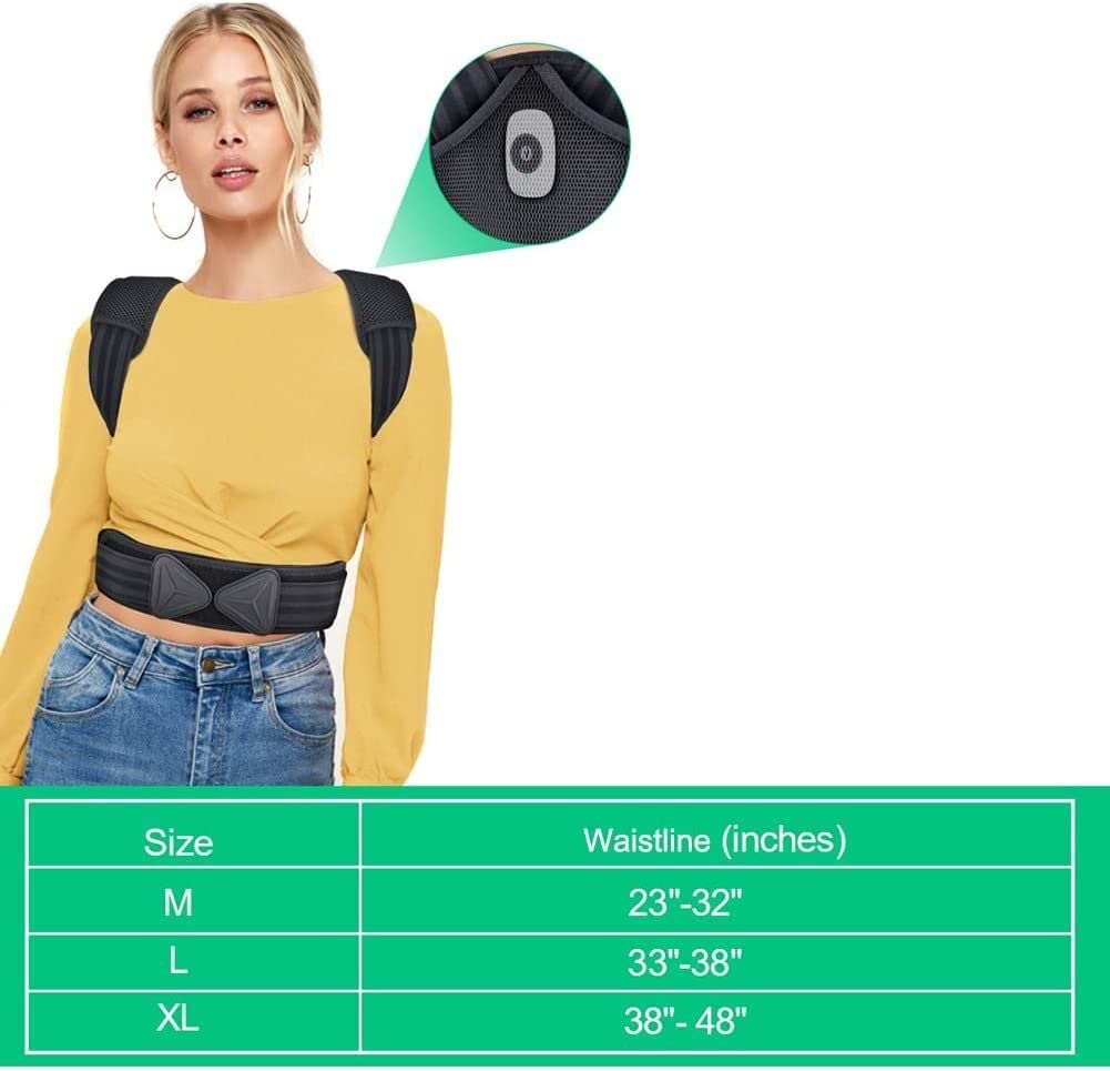 Supporto posteriore Uomo Donna, Brace Back fornisce sollievo dal dolore for la schiena del collo e le spalle Postura regolabile e traspirante(M)