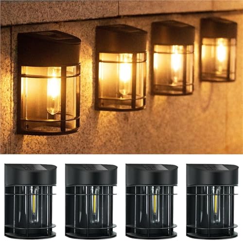 IWENZHKPA Solar Exterior Lampara Luces Solares For Vallas De Exterior, Jardín, Impermeables, Estilo Retro, For Pared Jardín Decoración