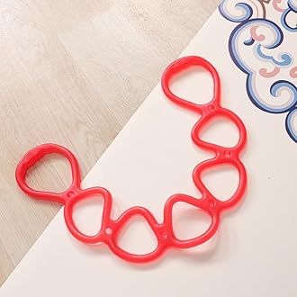 7 Ring Stretch Resistance Exercise Band, BetterJonny Workout Bands Yoga Stretching，Foot, Leg and Arm Exerciser for Home or Fitness Center Workout Walking Exercise