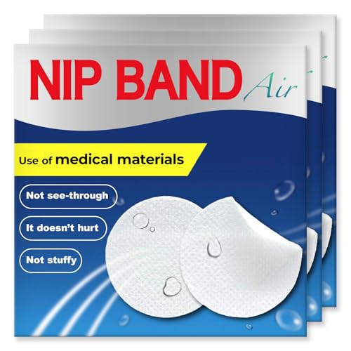 CONYCONY Mens Nipple Tape 180Pcs(90Pairs) Sticky Clear Pads Invisible Chest Cover Support for Running Jogging Marathon Muscle Training Sports Fitness and Everyday Use (180, White)