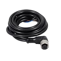 Vista 11 de Elecbee Conector M12 A-Code Cable sobremoldeado de ángulo recto de cabeza hembra única (cable de 3 pines de 16.4 ft/16.4 pies)