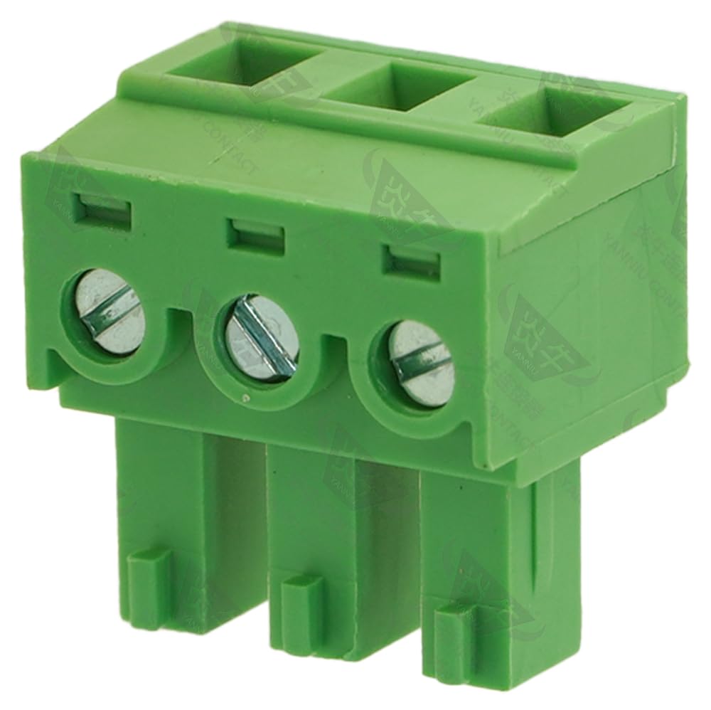 5.08mm Pitch 3 Pin PCB Terminal Blocks Connector Pluggable Mount Crimper for Wiring Wire, Compatible with EC508V 15EDGK KF2EDG15K MC 1.5 ST 1900785 Models (YN15EDGK-5.08-3P * 50PCS)