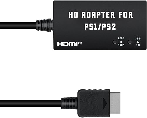 Mcbazel Adattatore da PS1/PS2 a HDMI, cavo adattatore multifunzione HDTV HDMI per PS1/PS2/PS One - 8