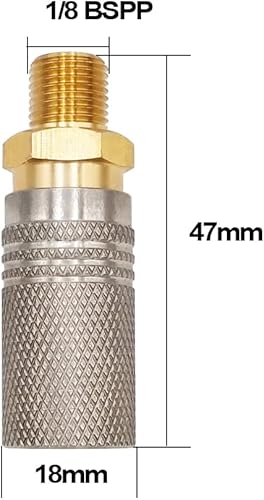 Miniatura 3 de 24 pulgadas PCP Pantiball Air Co2 Adaptador de carga Hp Micropore Manguera con Adaptador de Aire 1/8BSPP y Adaptador hembra de conexión rápida