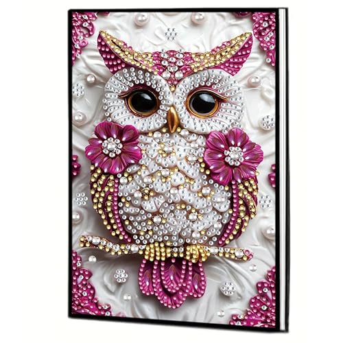 Carnet de notes 5D hibou en strass MaiYiYi pour dessin et bureau