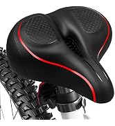 Selle De Vélo Large MSDADA Homme/Femme, Confortable Avec Mousse à Mémoire De Forme, Imperméable, Pour VTT/Vélo Route/Appartement (26.7x26.7x12.7 Cm)