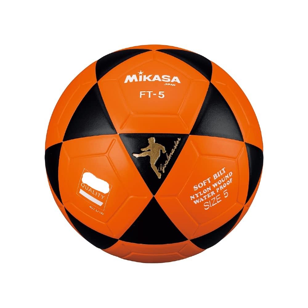 MikasaFT5 Goal Master Soccer, Footvolley Ball Size 5 Black Orange