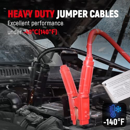 Image of TOPDC 0 Gauge 30 Feet Jumper Cables with Quick Connect Plug for Car, SUV and Trucks Battery, Heavy Duty Automotive Booster Cables for Jump Starting Dead or Weak Batteries with Carry Bag