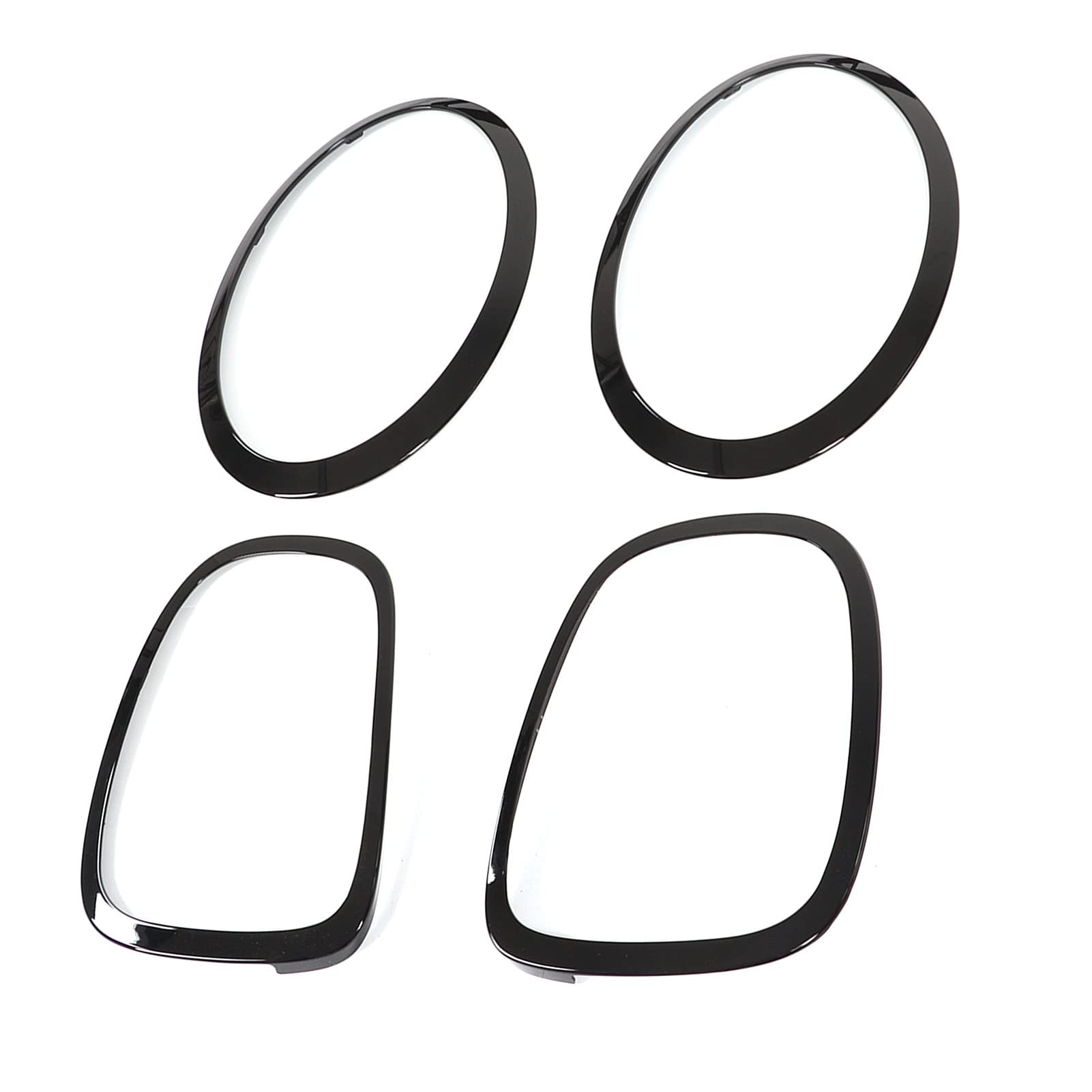 Ymiko Garnitures de Couverture de Phare Arrière, Garnitures de Couverture de Phare Noir Brillant pour F55 F56 F57 One S JCW 2014 et Plus