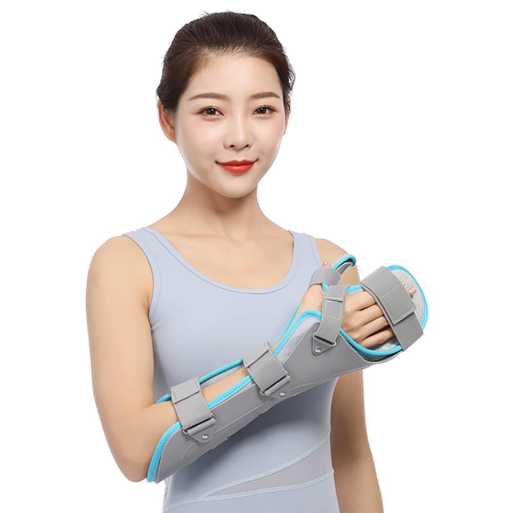 Ortesis de Soporte de muñeca Ajustable, Correa Fija para Fractura de Mano, protección de 360 Grados, diseño de Cierre de Gancho y Bucle, férula Hueca Dura, para esguince del túnel carpiano,