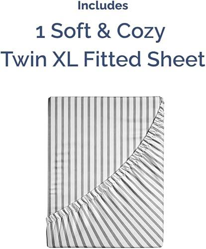 Miniatura 352 de King Fitted Bed Sheet - Bottom Single Fitted Sheet Only - Ultra-Soft Hotel Luxury Bedding w/ 8-16 Inch Deep Pockets - Breathable, Cooling & Wrinkle