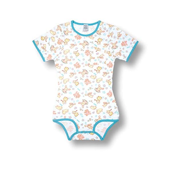 Rearz-Snap-Crotch-Bodysuit-with-Pocket-Splash Rearz - Snap Crotch Bodysuit with Pocket - Splash (Small) White
