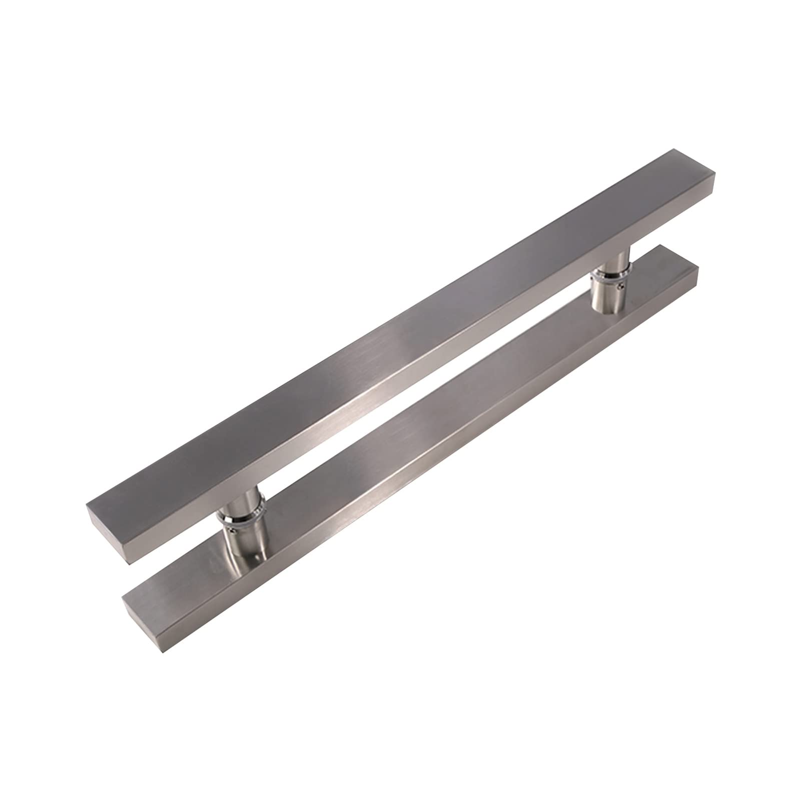DAMSLY Shower Door Handle Stainless Steel Back-to-Back，Bathroom Glass Door Grab Bar Towel Bar Silver，Hole to Hole Center 200mm,300mm,400mm,500mm,700mm,800mm (Size : 800mm)